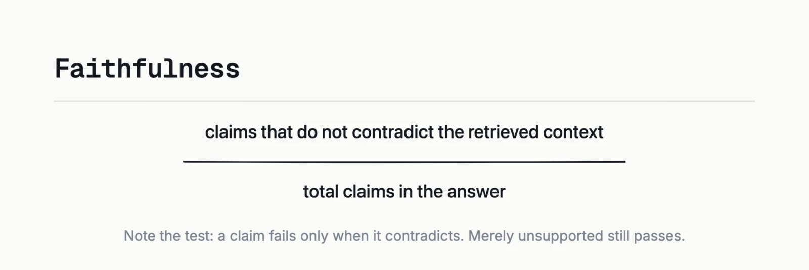 Contradiction is the bar, not support.